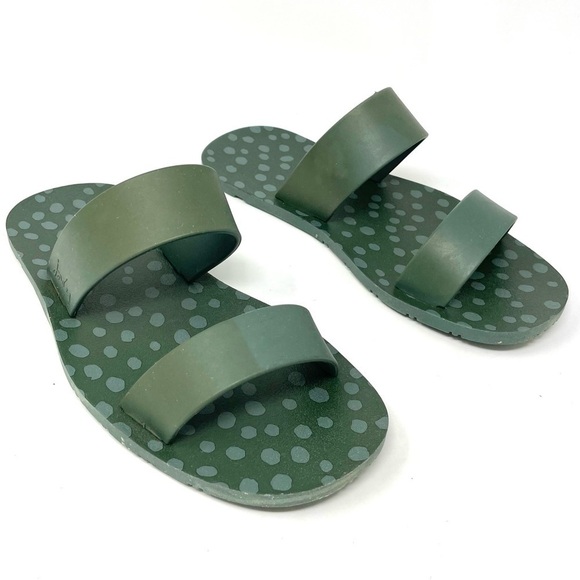 Joules Ara Green Rubber Sandals Size 7/38 - Picture 3 of 10